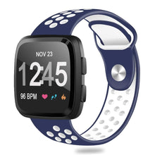 Load image into Gallery viewer, Fitbit Versa Strap Sport Silicone (Navy/White) - Navy/White