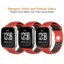 Load image into Gallery viewer, Fitbit Versa Strap Sport Silicone (Red/Black) - Red/Black