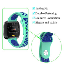 Load image into Gallery viewer, Fitbit Versa Strap Sport Silicone (Mint/Navy) - Mint/Navy