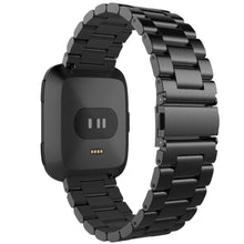 Load image into Gallery viewer, Fitbit Versa Strap Steel Hocolike (Black) - Black / Fitbit