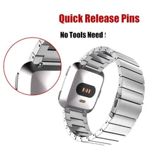 Load image into Gallery viewer, Fitbit Versa Strap Steel Link Bracelet (Silver) - Silver
