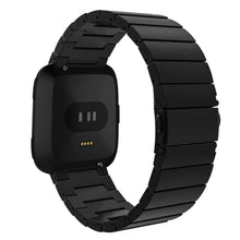 Load image into Gallery viewer, Fitbit Versa Strap Steel Link Bracelet (Black) - Black