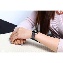 Load image into Gallery viewer, Fitbit Versa Strap Steel Link Bracelet (Black) - Black