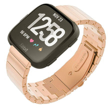 Load image into Gallery viewer, Fitbit Versa Strap Steel Link Bracelet (RoseGold)