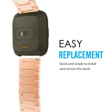 Load image into Gallery viewer, Fitbit Versa Strap Steel Link Bracelet (RoseGold)