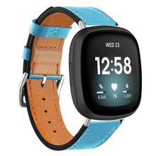 Load image into Gallery viewer, Fitbit Versa 3 Strap PU Leather (Blue) - Blue / Fitbit
