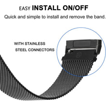 Load image into Gallery viewer, Fitbit Versa 3 Strap Milanese Loop (Black) - Black / Fitbit
