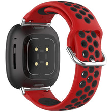 Load image into Gallery viewer, Fitbit Versa 3 Strap Sport Silicone (Red/Black) - Red/Black