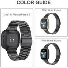 Load image into Gallery viewer, Fitbit Versa 3 Strap Steel Hocolike (Black) - Black