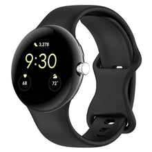 Load image into Gallery viewer, Google Pixel Watch 3 45mm Silicone Strap (Black) - Google