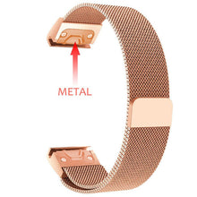 Load image into Gallery viewer, Garmin fenix 7X Strap Milanese Loop (RoseGold) - Garmin
