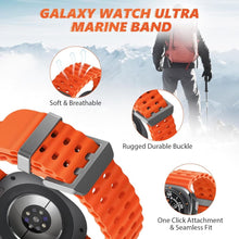 Load image into Gallery viewer, Samsung Galaxy Watch Ultra Silicone Strap (Orange)