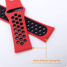 Load image into Gallery viewer, Samsung Gear S2 Classic Strap Sport Silicone (Red/Black)