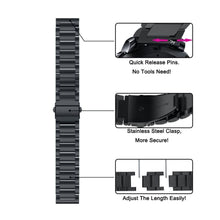 Load image into Gallery viewer, Samsung Gear S3 Strap Steel Hocolike (Black) - Black