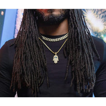 Load image into Gallery viewer, Big Daddy Iced Out Hamsa Hand Pendant Necklace - Pendant