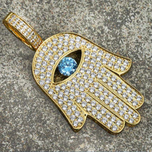 Load image into Gallery viewer, Big Daddy Iced Out Hamsa Hand Pendant Necklace - Pendant