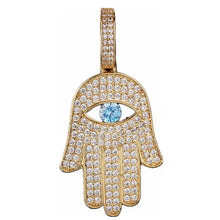 Load image into Gallery viewer, Big Daddy Iced Out Hamsa Hand Pendant Necklace - Pendant