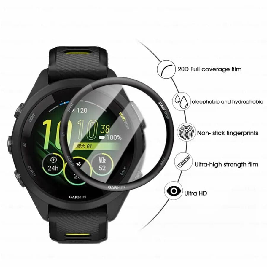 3 Pellicole Temperate Per Garmin Forerunner 265S - Protezione Schermo Anti-Graffio Senza Bolle - Foto 2