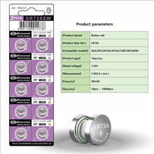 Load image into Gallery viewer, Koonenda 397 / 396 / SR726SW Watch Batteries (10 Pack)