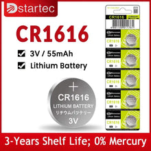 Load image into Gallery viewer, Koonenda CR1616 / DL1616 Watch Batteries (5 Pack)