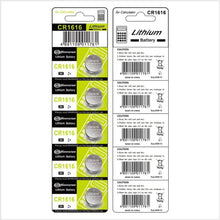 Load image into Gallery viewer, Koonenda CR1616 / DL1616 Watch Batteries (5 Pack)