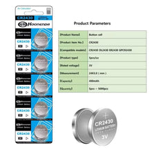 Load image into Gallery viewer, Koonenda CR2430 Watch Batteries (5 Pack) - Batteries