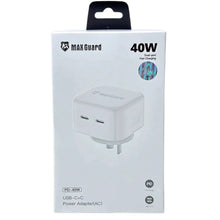 Load image into Gallery viewer, Maxguard Type C (x 2 ports) Power Adapter Wall Plug (NZ