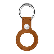 Load image into Gallery viewer, AirTag Leather Case Keyring - Brown - Unbranded