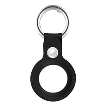 Load image into Gallery viewer, AirTag PU Leather Case Keyring - Black - Unbranded