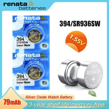 Load image into Gallery viewer, Renata 394 / SR936SW Watch Batteries (2 Pack)