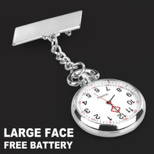 Load image into Gallery viewer, Silver Nurse Nursing Pendant Pocket Fob Brooch Watch
