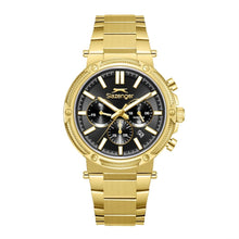 Load image into Gallery viewer, Slazenger Dressy Sport Multifunction Black Dial Gold Watch
