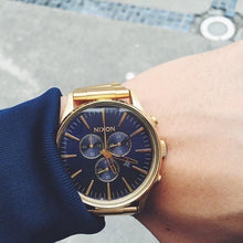 Load image into Gallery viewer, Nixon Sentry Chronograph Blue Sunray Dial Men’s Watch

