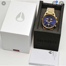 Load image into Gallery viewer, Nixon Sentry Chronograph Blue Sunray Dial Men’s Watch

