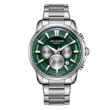 Load image into Gallery viewer, Lee Cooper Malo Multifunction Green Dial Silver Watch
