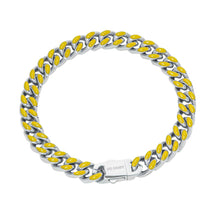 Load image into Gallery viewer, Big Daddy 9MM Enamel Yellow Steel Cuban Bracelet - Bracelet
