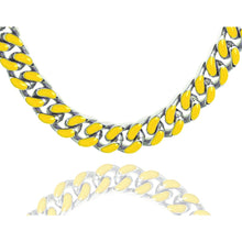 Load image into Gallery viewer, Big Daddy 13MM Enamel Yellow Steel Cuban Chain - Chain
