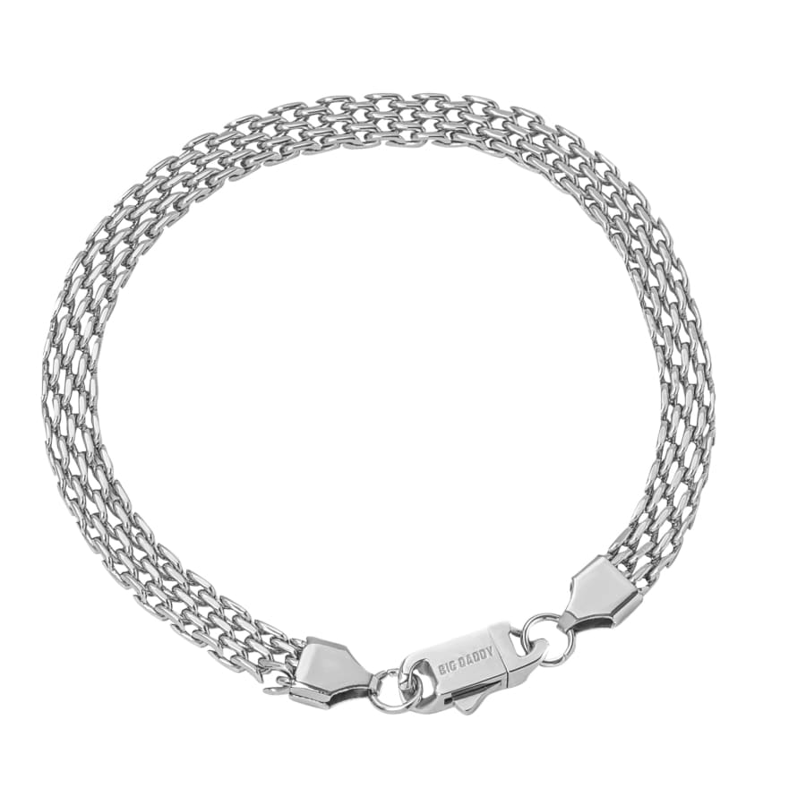 Big Daddy 6MM Silver Flat Herringbone Bracelet - Bracelet
