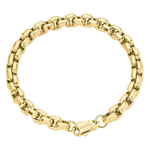 Big Daddy 8MM Gold Franco Box Chain Bracelet - Bracelet