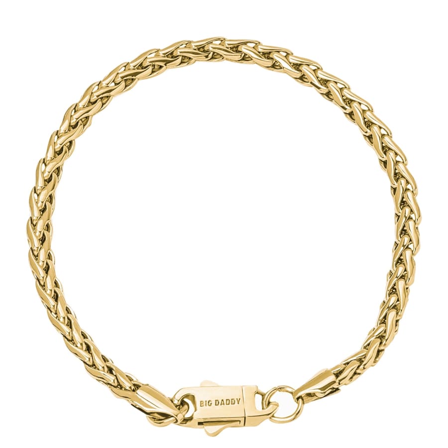 Big Daddy 5MM Gold Spiga Rope Bracelet - Bracelet
