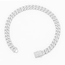 Load image into Gallery viewer, Big Daddy 8MM Iced Out Silver Cuban Link Bracelet - Bracelet
