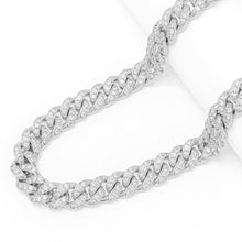 Load image into Gallery viewer, Big Daddy 12MM Bling Cuban Link Silver Chain - Chain

