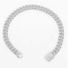 Load image into Gallery viewer, Big Daddy 8MM Cuban Link Rhodium Iced Out Bracelet
