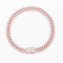 Load image into Gallery viewer, Big Daddy 8MM Cuban Link Rose Gold Iced Out Bracelet
