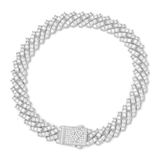 Load image into Gallery viewer, Big Daddy 12MM Silver Iced Out Prong Cuban Bracelet
