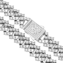 Load image into Gallery viewer, Big Daddy 12MM Silver Iced Out Prong Cuban Chain - Chain
