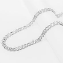 Load image into Gallery viewer, Big Daddy 9MM Diamond Curb Cuban Silver Chain - Chain
