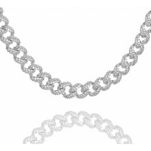 Load image into Gallery viewer, Big Daddy 9MM Diamond Curb Cuban Silver Chain - Chain
