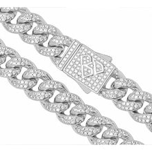 Load image into Gallery viewer, Big Daddy 10MM Iced Out Miami Cuban Link Silver Chain

