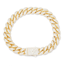 Load image into Gallery viewer, Big Daddy 10MM Iced Out Miami Cuban Link Gold Bracelet
